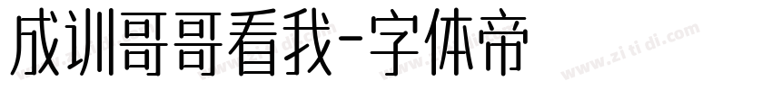 成训哥哥看我字体转换