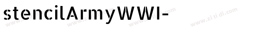 stencilArmyWWI字体转换