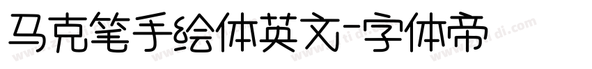 马克笔手绘体英文字体转换