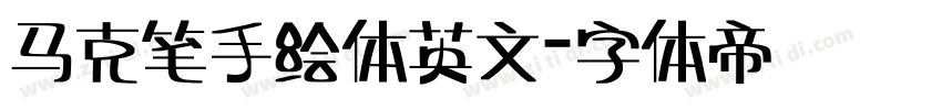 马克笔手绘体英文字体转换