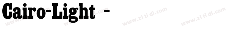 Cairo-Light字体字体转换