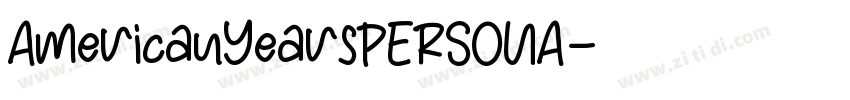 AmericanYearsPERSONA字体转换