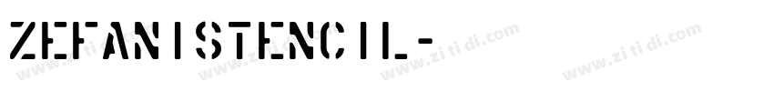 ZefaniStencil字体转换