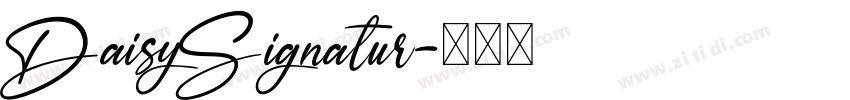 DaisySignatur字体转换