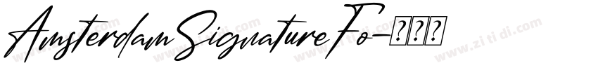 AmsterdamSignatureFo字体转换