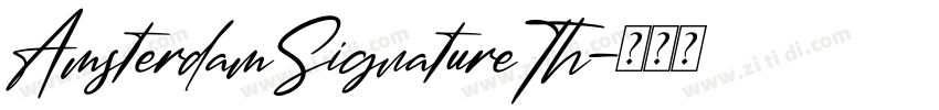 AmsterdamSignatureTh字体转换