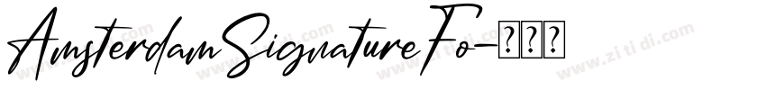 AmsterdamSignatureFo字体转换