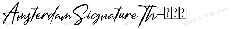 AmsterdamSignatureTh字体转换