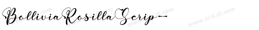 BolliviaRosillaScrip字体转换