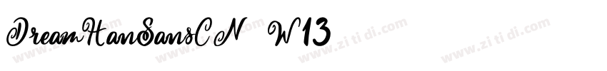 DreamHanSansCN-W13字体转换
