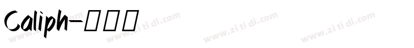Caliph字体转换