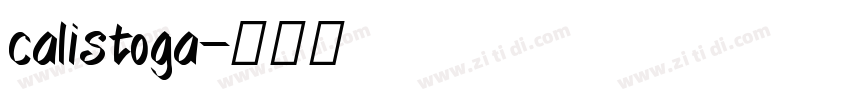 calistoga字体转换