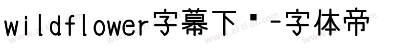 wildflower字幕下载字体转换