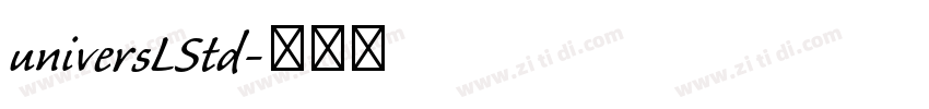 universLStd字体转换