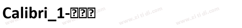Calibri_1字体转换