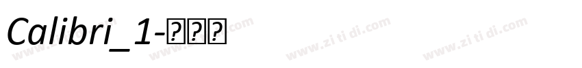 Calibri_1字体转换