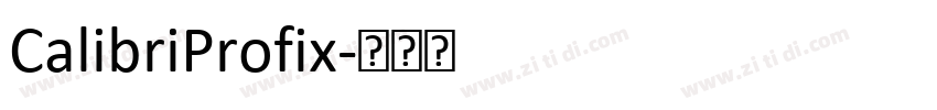 CalibriProfix字体转换