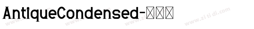 AntiqueCondensed字体转换