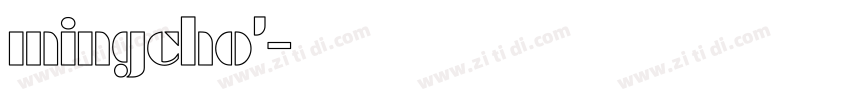 mingcho’字体转换