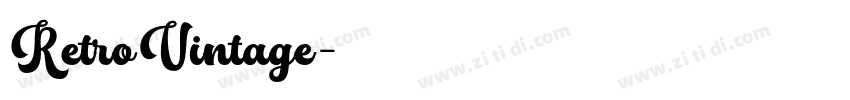 RetroVintage字体转换