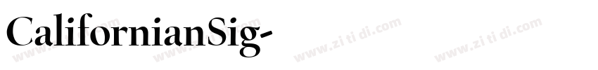 CalifornianSig字体转换