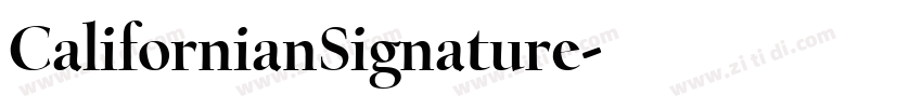 CalifornianSignature字体转换