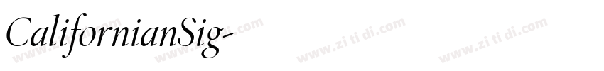 CalifornianSig字体转换