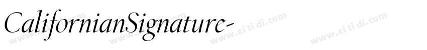 CalifornianSignature字体转换