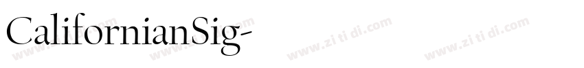 CalifornianSig字体转换