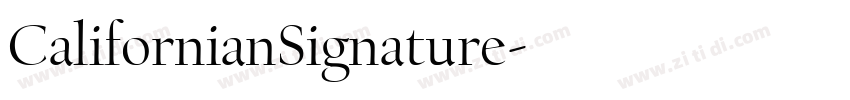 CalifornianSignature字体转换