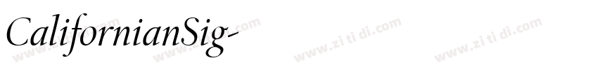 CalifornianSig字体转换
