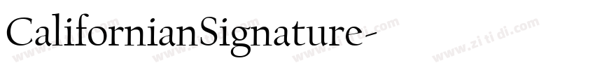 CalifornianSignature字体转换