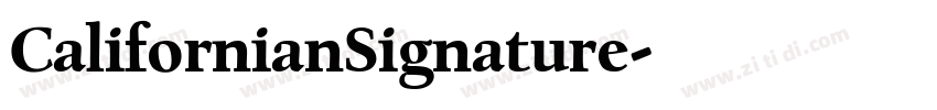 CalifornianSignature字体转换