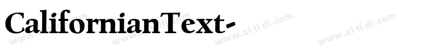 CalifornianText字体转换