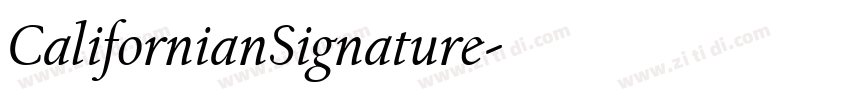 CalifornianSignature字体转换