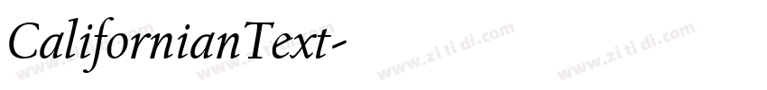CalifornianText字体转换