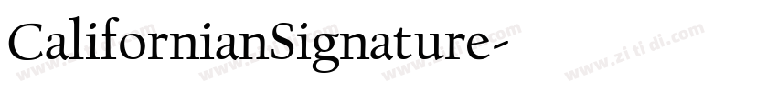 CalifornianSignature字体转换