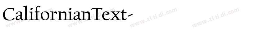 CalifornianText字体转换