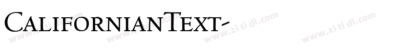 CalifornianText字体转换