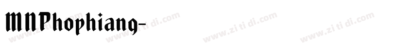 MNPhophiang字体转换