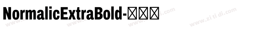 NormalicExtraBold字体转换