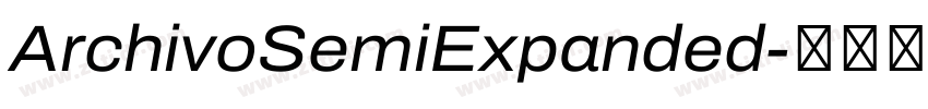 ArchivoSemiExpanded字体转换