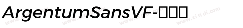 ArgentumSansVF字体转换