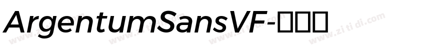 ArgentumSansVF字体转换