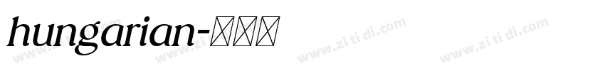 hungarian字体转换