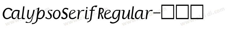 CalypsoSerifRegular字体转换