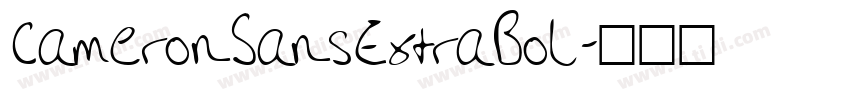 CameronSansExtraBol字体转换