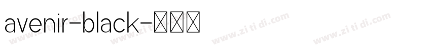 avenir-black字体转换