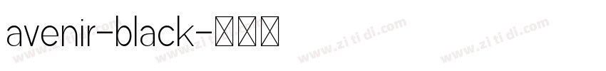 avenir-black字体转换