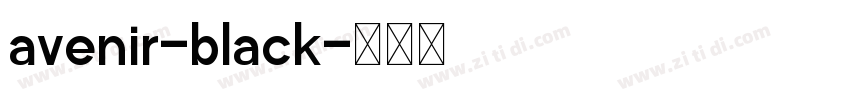 avenir-black字体转换